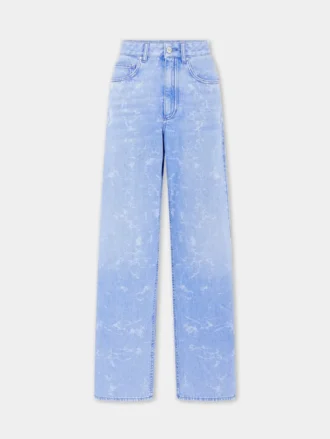 Luźne dżinsy z denimu