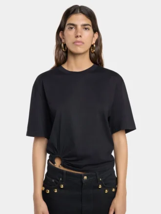 Oversize’owa koszulka z piercingiem